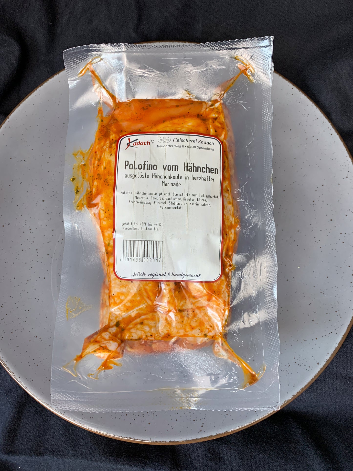 Pollo fino mariniert, eingeschweißt