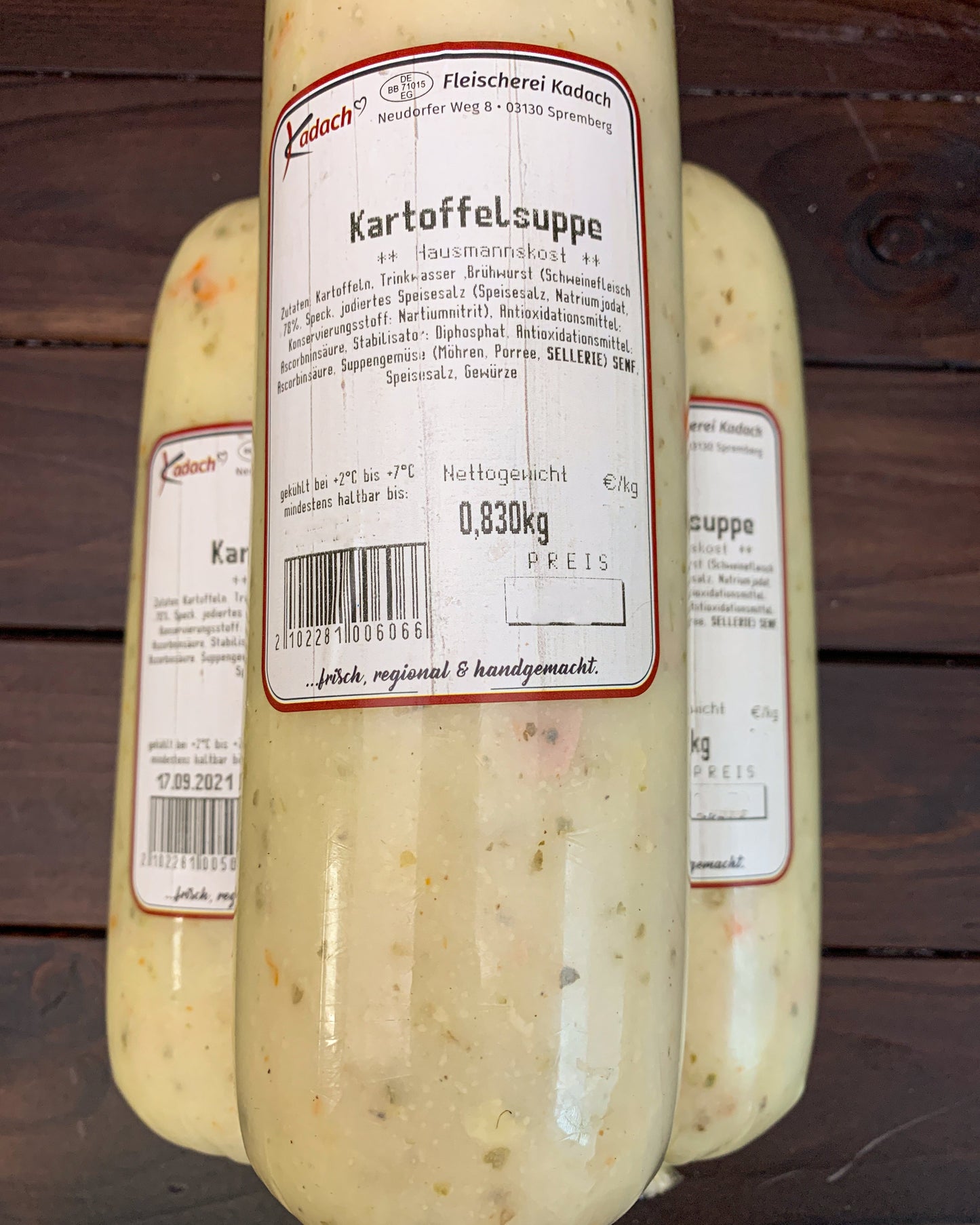 Kartoffelsuppe im Schlauch