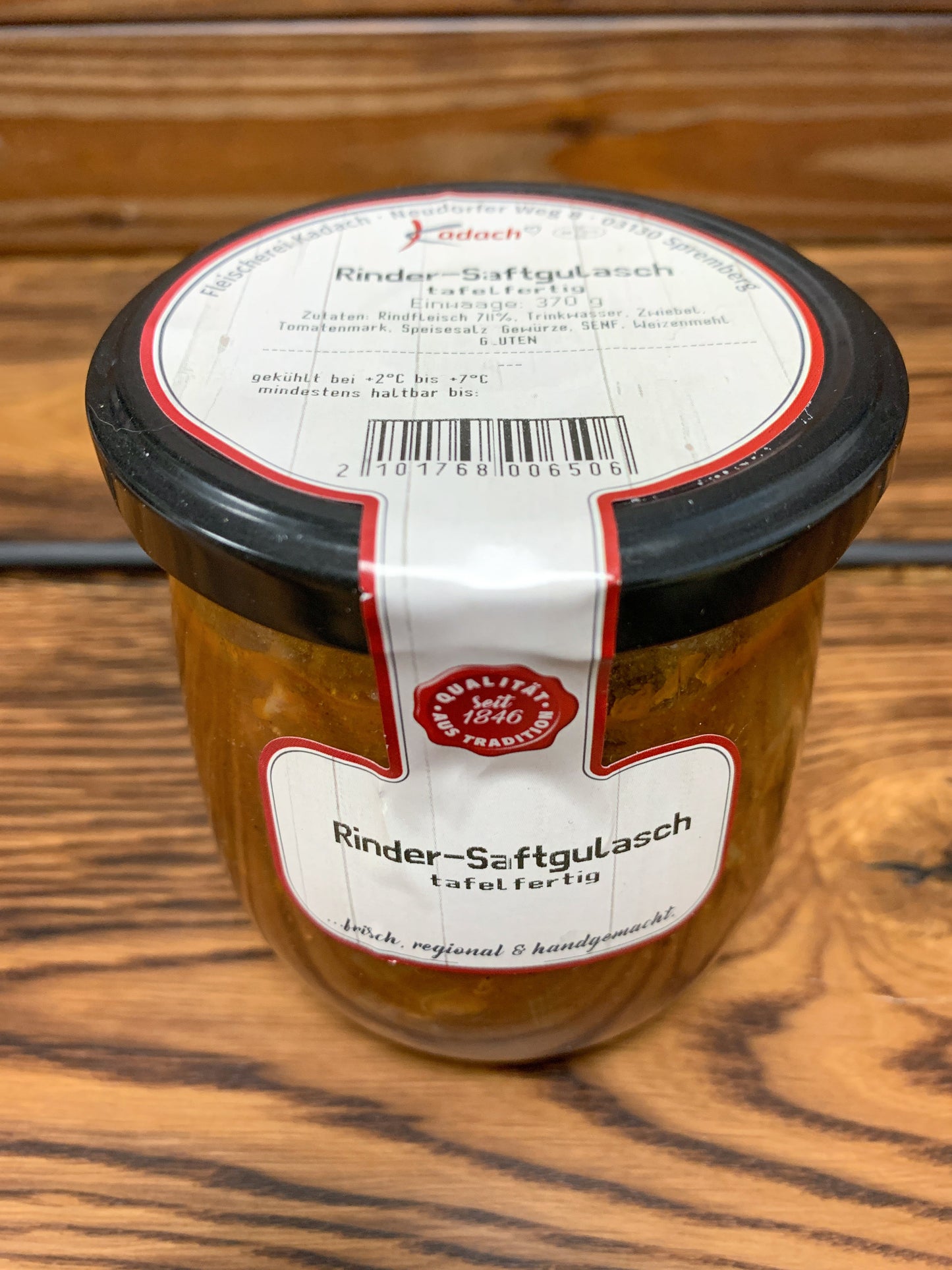 Rindersaftgulasch im Glas