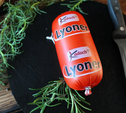 Hausgemachte Lyonerwurst, ganzes Stück