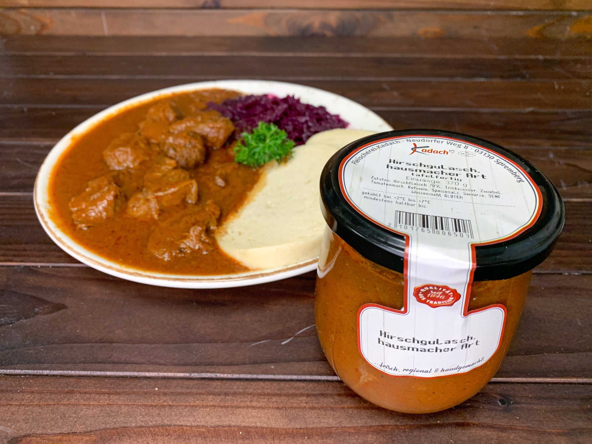 Hirschgulasch im Glas